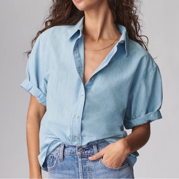 DENIM FORUM The Jane Button Down Shirt XS - Picture 2 of 6